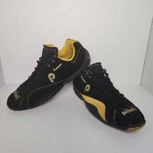 Piloti Racing Shoes. Size 12. Black with Yellow.